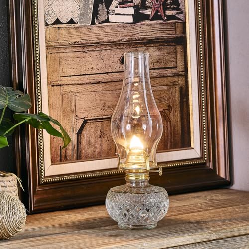 Image of Oil Lamp Chimney Replacement,3 Inch Fitter x 8.3 Inch Tall Kerosene Lamp Globe,Clear Glass Light Globe,Hurricane Lamps Globes Shade Cover,Glass Chimney for Oil Lamps Indoor Use(2 Packs)