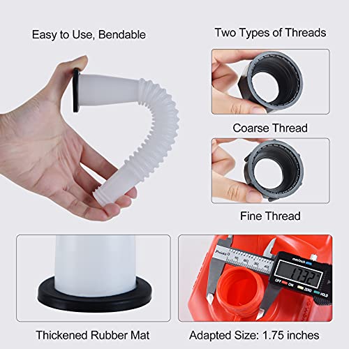 Gas Can Spout Replacement 5 gal Easy to Install, Gas Can Nozzle