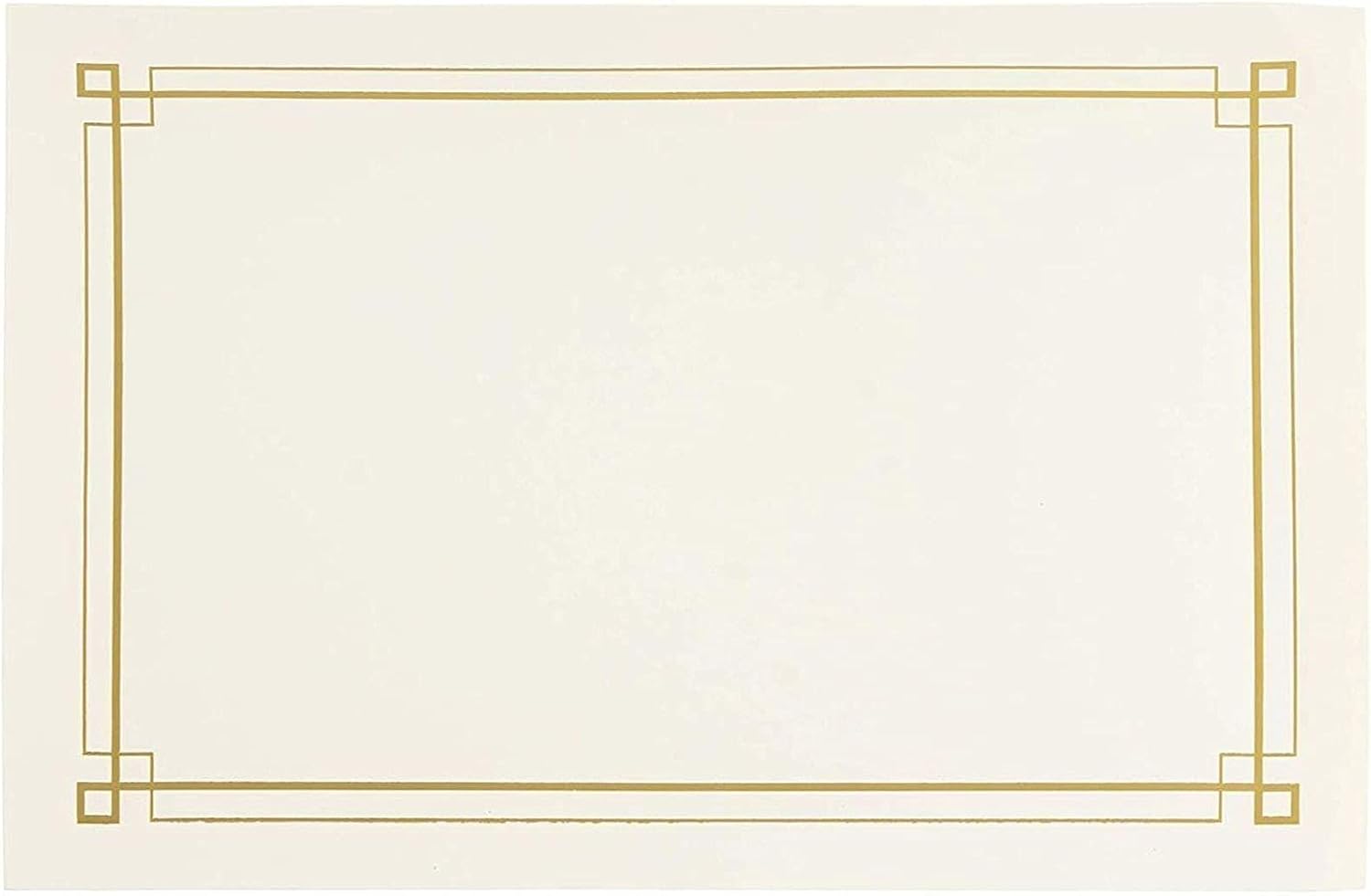 Certificate Paper with Metallic Gold Foil Border, Award Certificates (Ivory, 8.5 x 11 in, 48-Pack) : Office Products