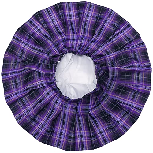 Cromoncent Toddler Little & Big Girls' Pleated Skirt School Uniform Short Plaid Skirt Purple 10-11T #TOP2