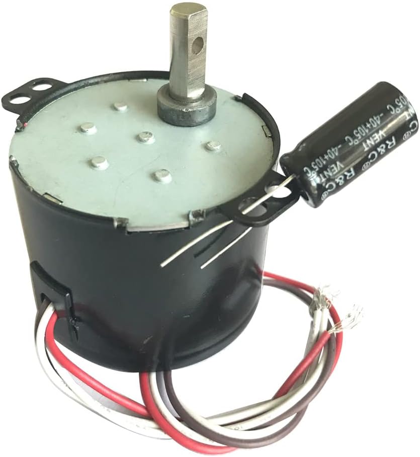 50KTYZ 24V 220V AC Micro Permanent Magnet Electric Synchronous Motor 220V 24V Slow Speed 1 to 120RPM Forward Reverse CW/CCW - (Speed: 24v 50rpm 1.5kgf.cm)