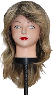 شعر من الألياف المقاومة للحرارة يمكن غسله وتجفيفه وكيه. نموذج متعدد الطبقات، مظهر طبيعي، لون عسلي، جذور غامقة... مظهر طبيعي للغاية.