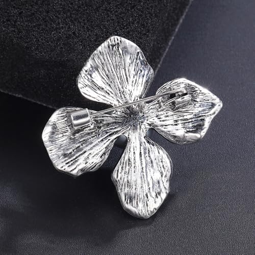 Image of Dainty Brooch Pin for Women, Rhinestone Scarf Shawl Costume Brooches and Pins Flower Boutonniere Hat Bag Suit Dress Accessories Pearl Brooches Lapel Pins