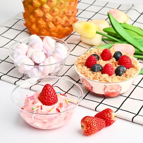 Kucoele KU145-10OZPLASTICBOWLS-60 Mini Clear Plastic Bowls, 60 Pack 10 Oz Disposable Fruit Bowls Dessert Bowls Party Serving Bowls thumb #6