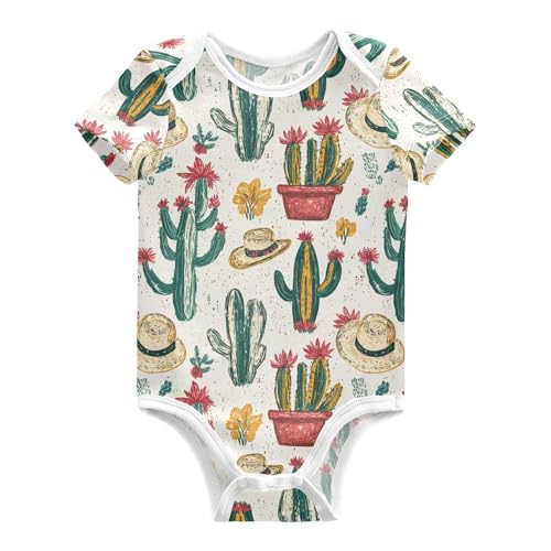 Western Cowboy Boho Cactus Baby Boy Clothes Soft Cotton Girls Summer Clothes for Infant Girls First Birthday 9M