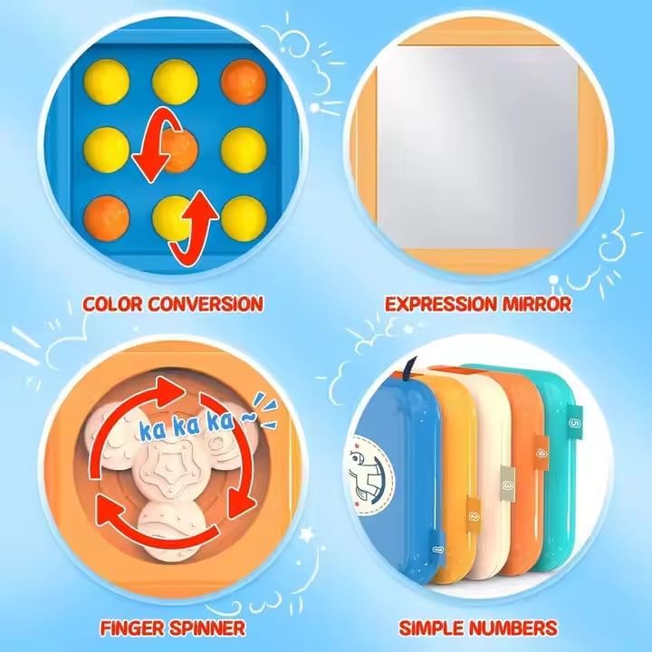 Image of Bliss HUES6-in-1 Foldable Baby Sensory Busy Cube - Detachable Montessori Activity Block- Fine Motor Skills Travel Learning Toy for Toddlers Infants (Foldable)