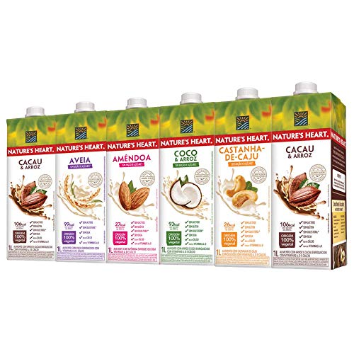 6 Caixas de 1L de Leite Vegetal, Nature’s Heart
