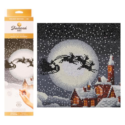 Diamond Art By Leisure Arts DMA Kit FD 12x12HolidaySantaSleigh
