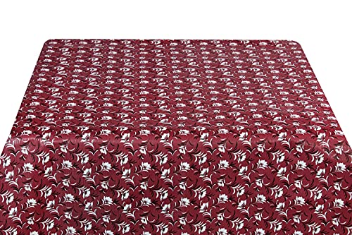 Image of The Furnishing Tree Waterproof Square Shaped 4 Seater Printed Center Table Cover Size 48x48 inches with White Border Lace