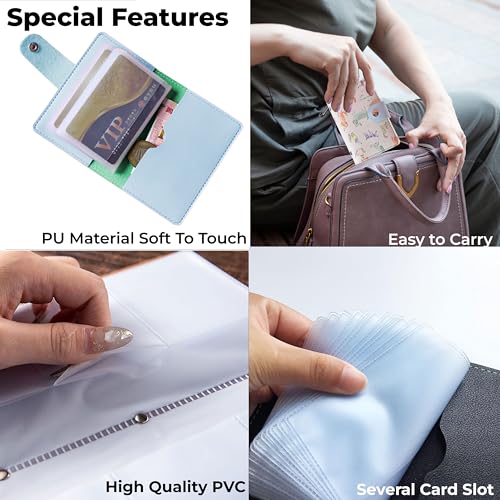 Image of Kraptick Card Holder Wallet - Slim Credit Card Holder, Visiting Card Organizer, Multi Slot Pocket Card Wallet with Secure Closure, Compact Travel Card Case (Animal Print)