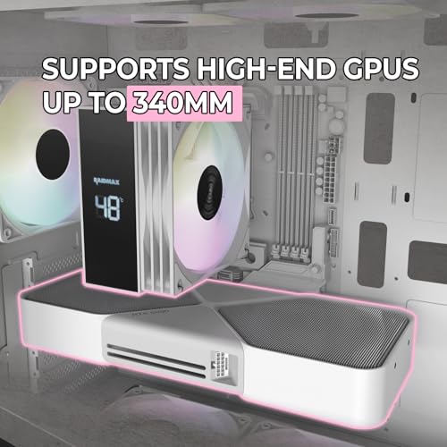 Image of Raidmax i802 Vibe Series ATX Mid Tower Gaming Case Bundle - Tempered Glass Side Panel, Includes 700W 80+ Power Supply, AM1204 Digital Display Air Cooler, and 5 Pre-Installed FRGB Fans (Pink)