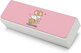 [Blosun] ザ ボードビルデュオ 眼鏡ケース メガネケース おしゃれ 革 コンパクト 軽量 マグネット式 メガネ抜き含む かわいい 人気