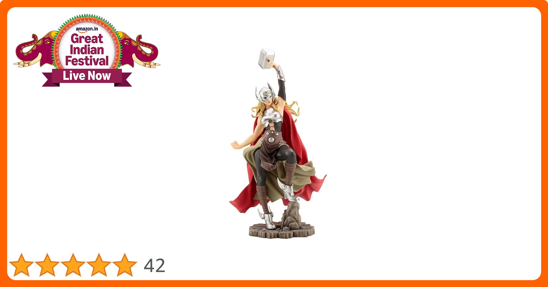 未開封/コトブキヤ MARVEL Bishoujo Statue THOR ソー KOTOBUKIYA Mk198 Marvel Bishoujo Statue Thor 1/7 Scale