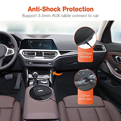Hott 611 Cd Player Portable, Walkman Cd Player With Anti-Shock Protection, Cd Player For Car, Personal Cd Player For Home #TOP1