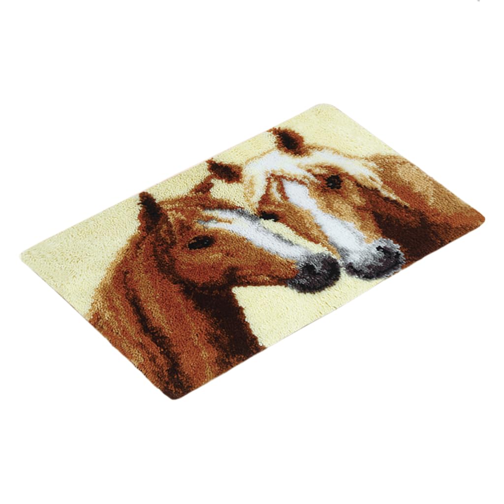KBOLAE Funny Latch Hook Rug Kit Handmade Carpet Mat Crafts Horse