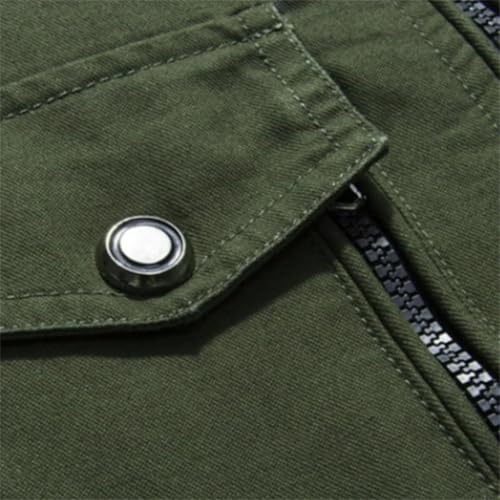 Mens Cargo Jacket Military Jacket Coats Bomber Jacket Stand Coats3