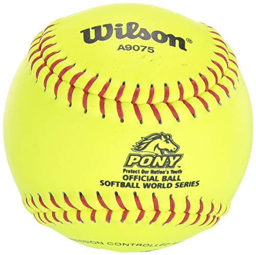 WILSON Pony League Leather Polycore Softballs 1 Dozen