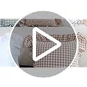 2 Pack Taupe Plaid Pillow Covers 18x18 inches, 2 Pack 100% Washed Cotton Gingham Throw Pillow, Vintage Checkered Ruffle Pillow Shams Pillow Cases for Sofa, Bed, Living Room