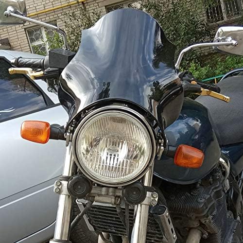 Vista 5 de Parabrisas de motocicleta compatible con XJR1300 XJR1200 XJR400 XJR 1300 1200 400 XJ600N XJ 600 N Parabrisas de vidrio iridio (color: iridio C)