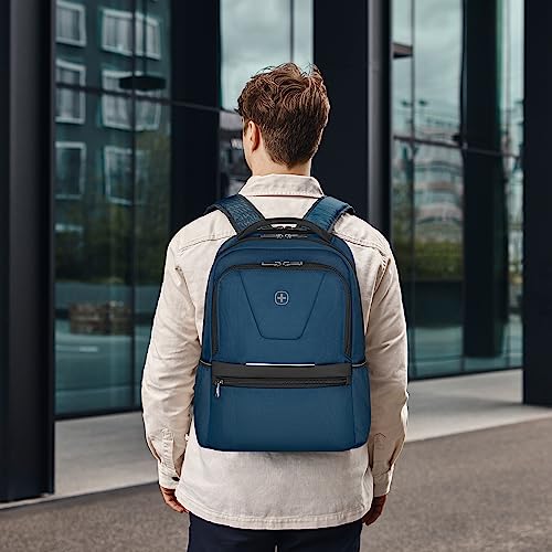 Image of WENGER XE Resist, 16-inch Laptop Backpack (23 liters), 44 cm, Recycled Polyester PVC, Ocean Blue, 612738, Tablet Pocket | Swiss Designed - A Brand of Victorinox
