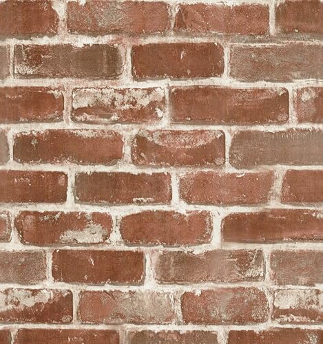 xupingjiti Selbstklebend Tapete Ziegel Wandpapier Vintage Steinoptik Wandaufkleber 44cmX300cm Selbstklebende Folie für Küche Fensterbank
