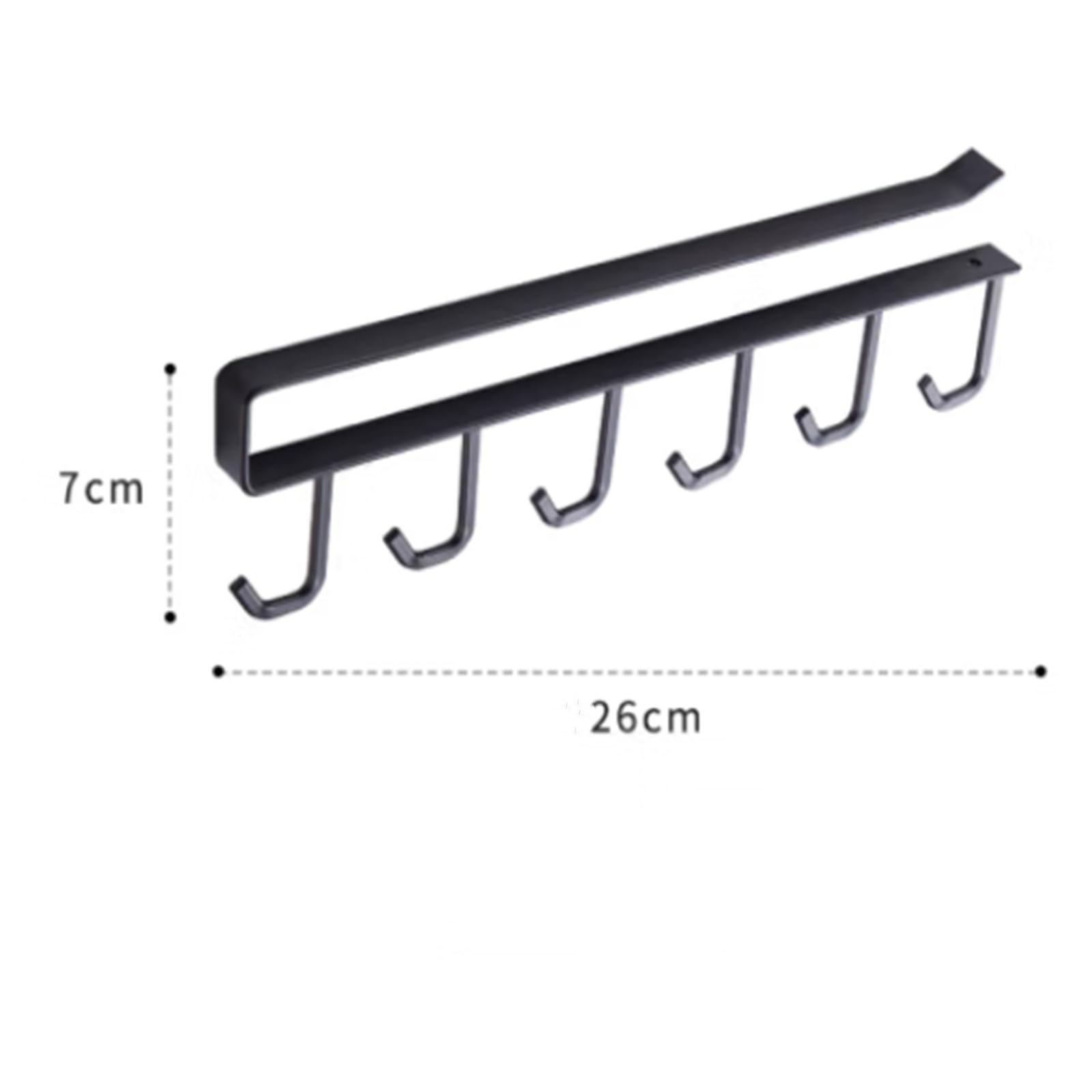 Percha para Utensilios de Cocina Debajo del gabinete gancho for colgar estante colgante portavasos 6 ganchos