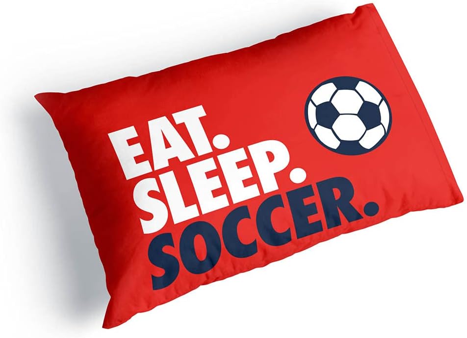 ChalkTalkSPORTS Eat. Sleep. Soccer. Pillowcase | Home Decor | Red