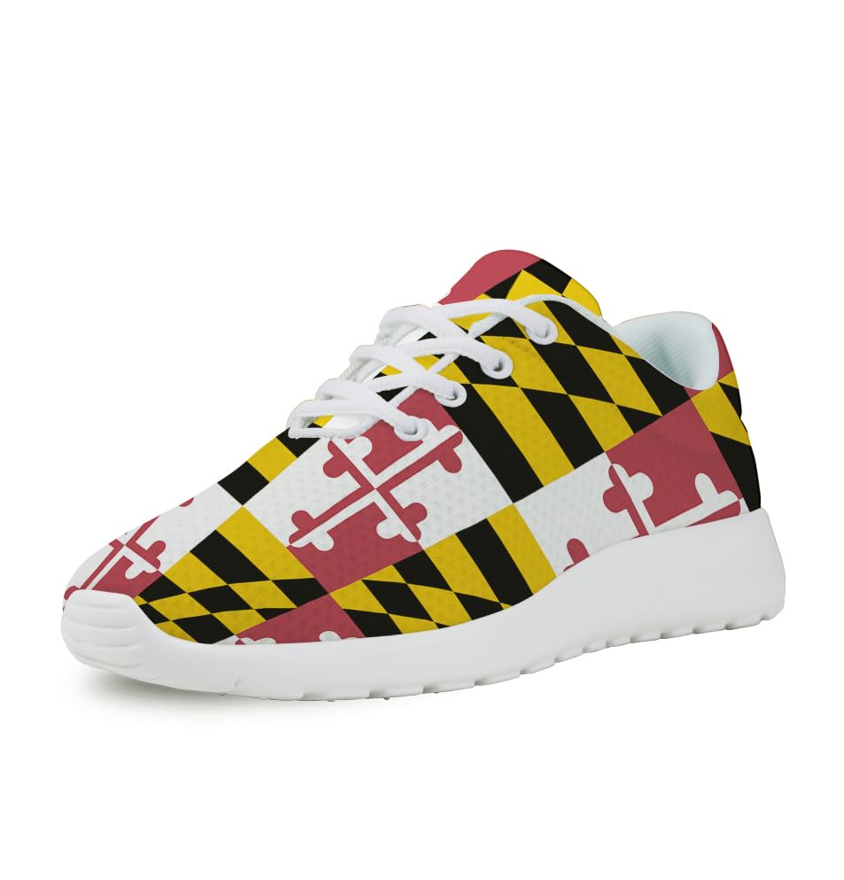 Maryland Flag Shoes for Women Men Trail Running Casual Fashion Sneakers Slip-on Tennis Shoes