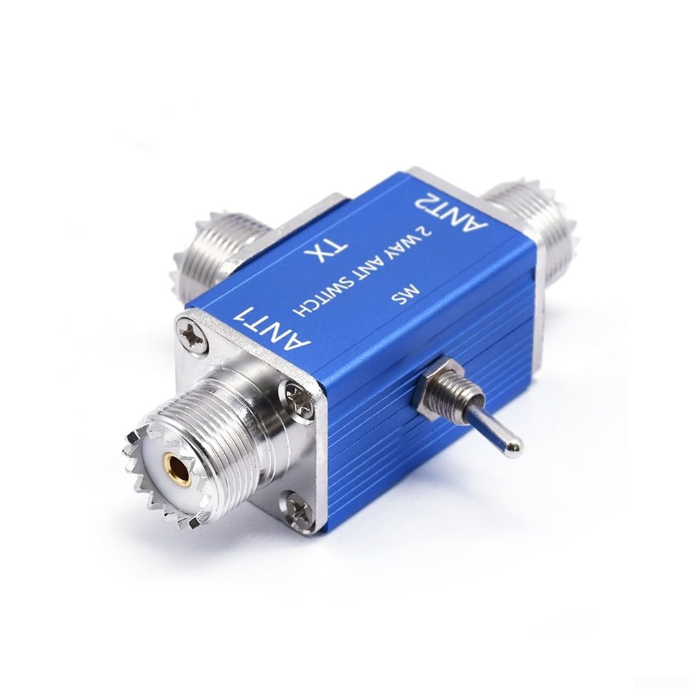 Interruptor de antena coaxial manual de dos vías, 1 entrada, 2 salidas, adecuado para radio aficionada, funcionamiento de amplia frecuencia y características de protección de seguridad al suelo (SL-16