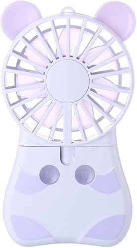 Innerest Mini ventilador de refrigeración personal de mano con luces LED multicolor, 2 velocidades ajustables, viajes, camping, festival usos