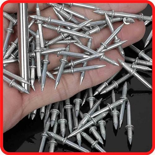 Clavos de doble cabeza para zócalos de madera maciza, estables, 202 piezas, aptos para uso profesional y en el hogar miniatura 5