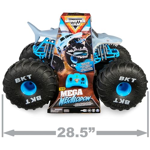 Image of Monster Jam, Official Mega Megalodon All-Terrain Remote Control Monster Truck for Boys and Girls, 1:6 Scale, Kids Toys for Ages 4-6+