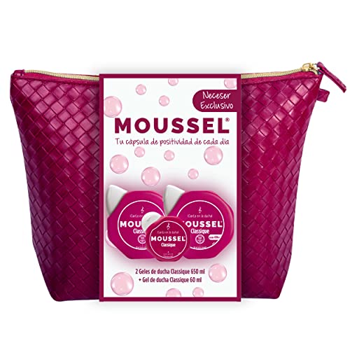 Moussel Neceser Mujer Set de Baño Classique Gel de Ducha 650 ml x 2 + Gel de Ducha 60 ml