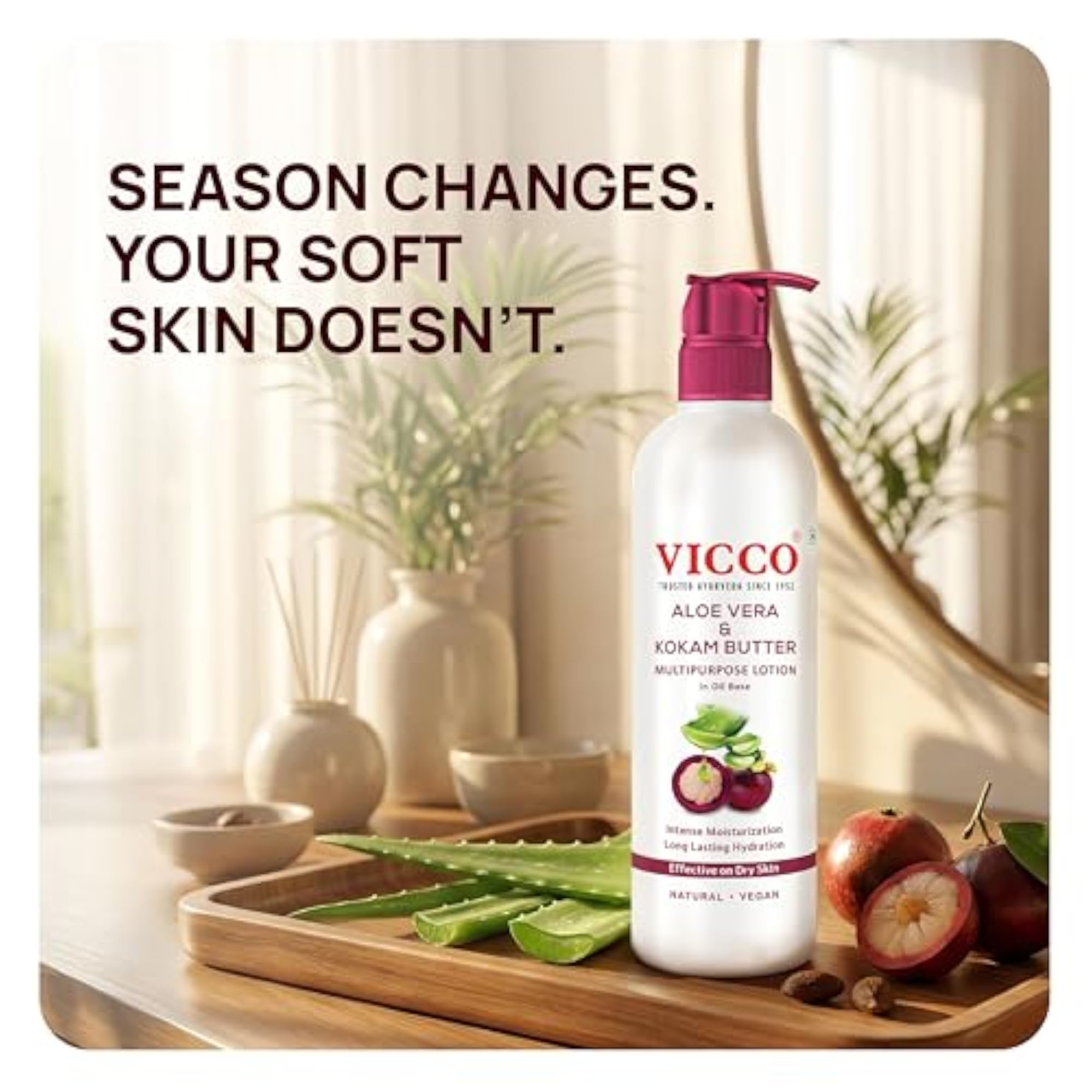 Aloe Vera & Kokam Butter Multipurpose Lotion, Intensive Hydration