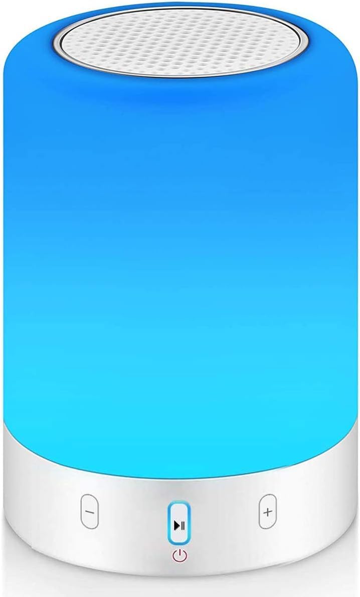 VOCH Night Light Bluetooth Speaker, Portable Wireless Bluetooth Speaker, 6 Color LED Themes Bedside Table Light/Smart Touch Control Color Changing Stereo Subwoofer