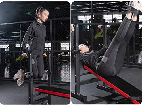 Halterkruk Gewichthefbed Huishoudelijke halterset Plank Opvouwbare bankdrukkruk Fitnessapparatuur Multifunctionele bankdrukstandaard (zwart 104 * 67 * 100cm) - Image 5