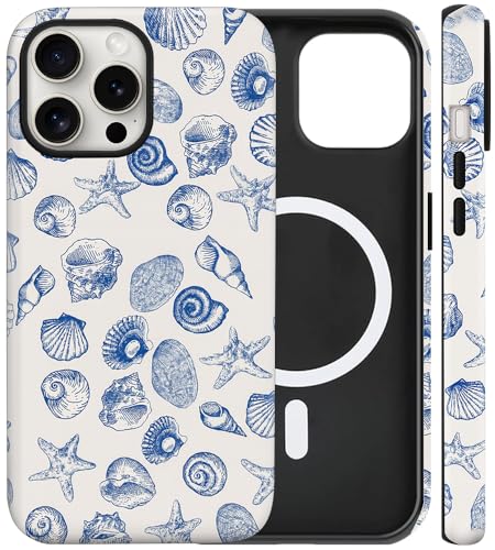 flewfun iPhone 15 Plus�p���C�P�[�X ���킢���u���[�V�[�V�F���t�H���P�[�X�A�Ă̑ϏՌ��X����TPU�ƃn�[�hPC�ی�d�b�J�o�[ MagSafe�Ή� �����p