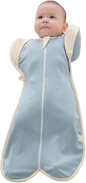 ZIGJOY Transitional Baby Swaddle Sack Newborn Sleeping Bag Fleece Zipper Wearable Blanket Arms up for Baby Fleece 1.0 TOG 3-6Months