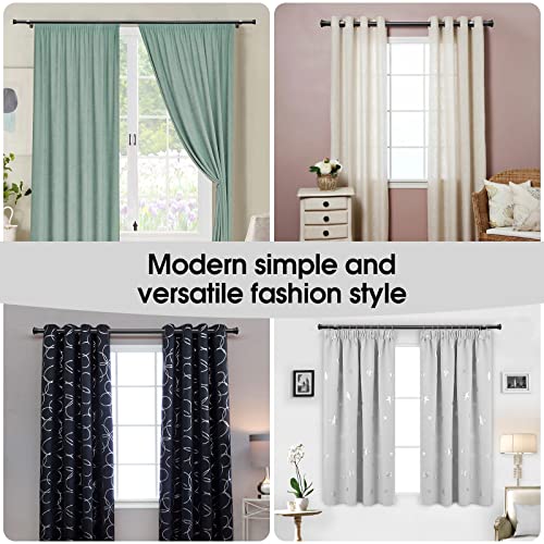 Curtain Rod,Black Curtain Rods For Windows 28 To 45 Inch,5/8 Inch Simple Style Curtain Rod With Brackets #TOP3