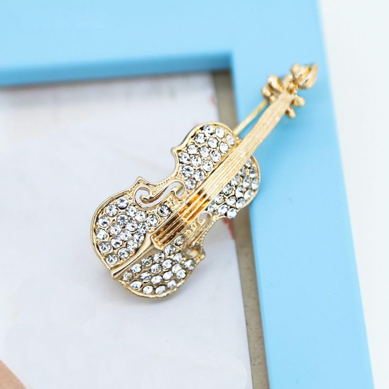 Image of 2 Pieces Fashion Ballerina&Violin&Cherry Blossom&Pipa&Peony Flower Brooch Woman High-end Artistic Temperament Pin Personality Cute Suit Coat With Accessories