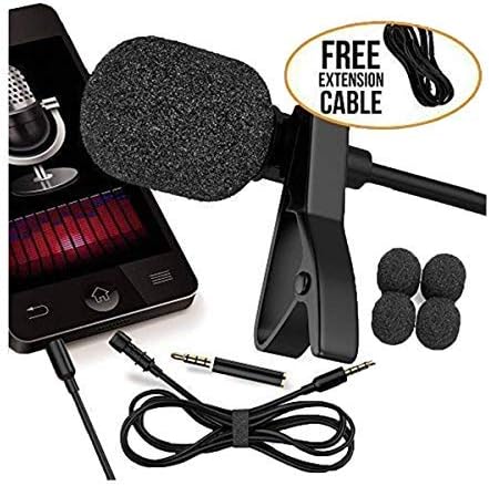 RockDaMic Professional Lavalier Microphone [FREE BONUS ACCESSORIES] Best Clip-on System Lapel Mic Condenser for Recording