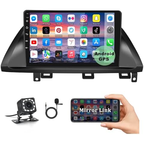 UNITOPSCI Android 13 Car Stereo Radio for Honda Odyssey 2005-2010 10.1 Inch Touch Screen Bluetooth Car Radio in Dash Car GPS Navigation Stereo with Backup Camera Mirror Link FM WiFi USB SWC MIC Cover