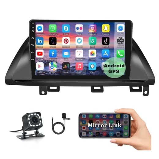 UNITOPSCI Rádio estéreo para carro Android para Honda Odyssey 2005-2010, tela sensível ao toque de 10,1 polegadas, Bluetooth, rádio veicular, navegação GPS, estéreo com câmera de reserva, espelho, FM,