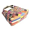 Segater® Mehrfarbig Floral Rind Leder-Umhängetasche für Damen, Vintage Rindsleder Handtasche Blumenmuster 3D Schultertaschen Damen Reisetasche mit Henkeltasche Patchwork bunte Geldbörsen Henkeltaschen #5