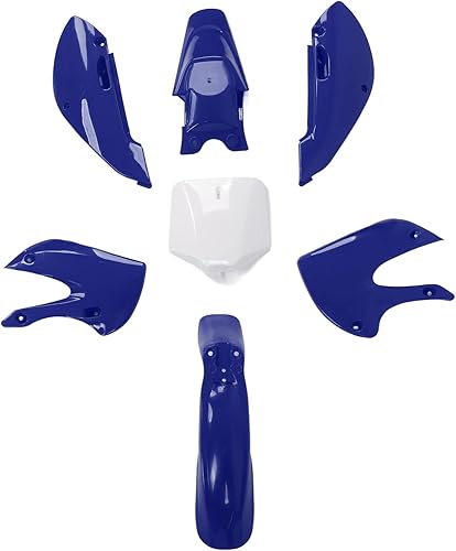 Aramox Kit de carenado de motocicleta de 7 piezas, kit de carenado de plástico ABS para motocross, juego de carenado de trabajo corporal, repuesto