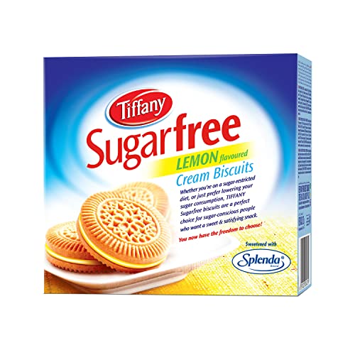 Image of Tiffany Sugar Free Lemon Cream Sandwich Biscuits,162g | Healthy Snacks for Diebetic | Sweetened With Splenda