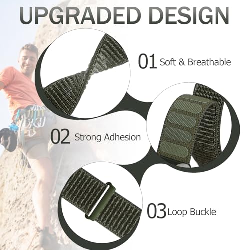 Image of Ankle /Arm Band Compatible with Apple Watch 49mm 46mm 45mm 44mm 42mm 41mm 40mm 38mm, Breathable Nylon Armband for IWatch SE Ultra Series 10 9 8 7 6 5 4 3 2 1, Stretchy Ankle Strap for Women Men
