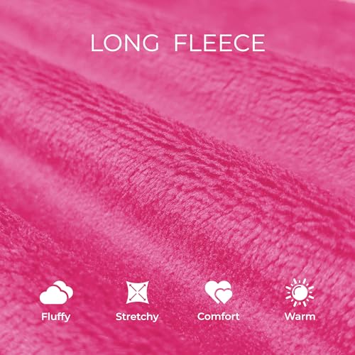 Image of Womens Long Hooded Fleece Robe, Soft Warm Spa Bathrobe for Cozy Lightweight Loungewear
