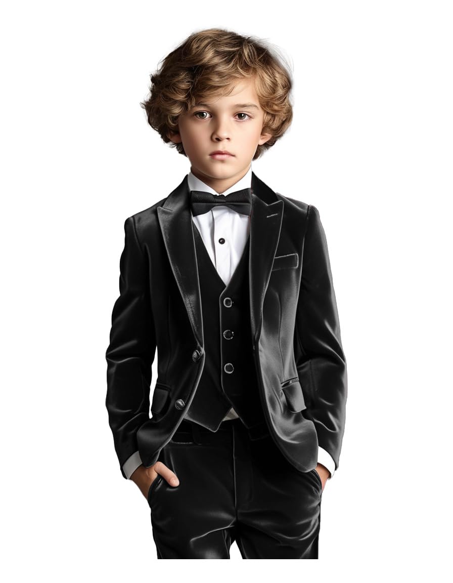 Jungen Anzug 3 Stück Samt Grün Jungen Anzug Grün Jungen Anzug Ringträger Anzug Junge Outfit Kommunion Anzug Hochzeit