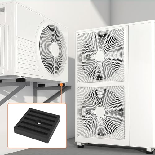 16 Stück Schwingungsdämpfer Klimaanlage Aus Gummi, Gummipuffer Klimaanlage, Vibrationsdämpfer Klimaanlage, Gummilager Klimaanlagen Schwingungsdämpfer, für Klimaanlagen im Freien, Schwarz (47x47x8mm)